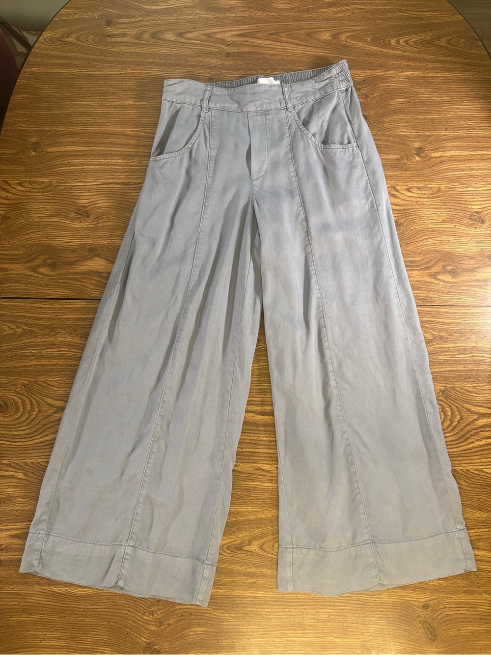 C&C California Gray Wide-Leg Crop Pants Size S